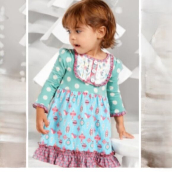 Matilda Jane Stained Glass Christmas Holiday Dress Size 3-6 Months - Picture 1 of 12